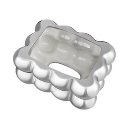 Living And Home Silver Stylish Ceramic Tissue Box For Living Room - thumbnail 4