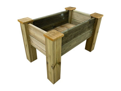 Arbor Garden Solutions Gardenglow Wooden Planter, 2-Tier Smooth Surface (L-125Cm X D-60Cm X H-50Cm) - image 1