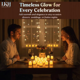 LKH Home Collection Lkh Led Tea Lights Candles Pack Of 24 Battery Operated Tea Light Votive Candles Flameless Flickering Warm White Led Candle - thumbnail 5