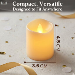 LKH Home Collection Lkh Led Tea Lights Candles Pack Of 24 Battery Operated Tea Light Votive Candles Flameless Flickering Warm White Led Candle - thumbnail 7
