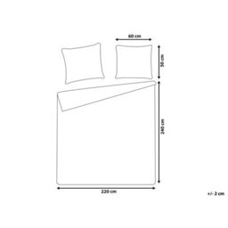 Beliani Duvet Cover Set Sumner 220 X 240 Cm Cotton Muslin Light Grey - thumbnail 3
