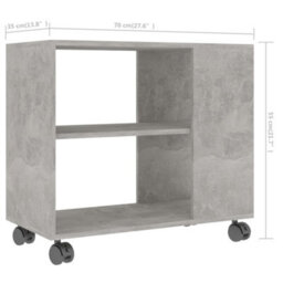 Berkfield Side Table Concrete Grey 70X35X55 Cm Engineered Wood - thumbnail 6