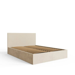 Gfw End Lift Ottoman Bed 120Cm Velvet Natural Small Double - thumbnail 6