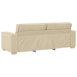 Vidaxl 3-Seater Sofa With Cushion Cream Fabric - thumbnail 6