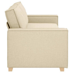 Vidaxl 3-Seater Sofa With Cushion Cream Fabric - thumbnail 5