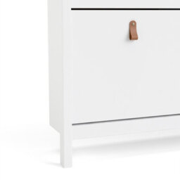 Furniture To Go Barcelona Shoe Cabinet 4 Compartments In White - thumbnail 7
