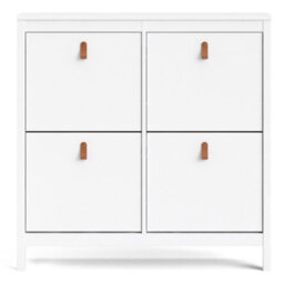 Furniture To Go Barcelona Shoe Cabinet 4 Compartments In White - thumbnail 2
