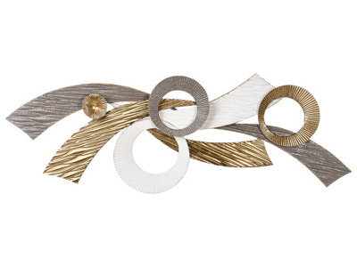 Wyld And Coco Luxewall Gold Metal Wall Art Modern Glam Horizontal Accent, W90 X D6 X H31Cm - image 1