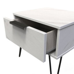 Osaka 1 Drawer Midi Bedside Cabinet In Marble (Ready Assembled) - thumbnail 5