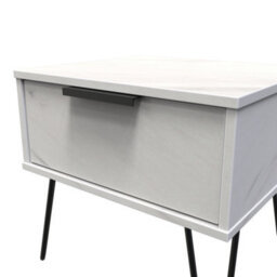Osaka 1 Drawer Midi Bedside Cabinet In Marble (Ready Assembled) - thumbnail 4