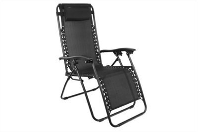 Leisurewize Outdoor, Portable & Camping Folding Sturdy Dream Catcher Relaxer Reclining Chair- Black - image 1