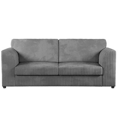 Furnishings For Less UK Luxor Jumbo Cord Fabric 3 Seater Sofa - Fullback Grey - image 1