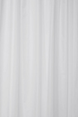 Croydex Hygiene 'n' Clean Plain Textile Shower Curtain - White - image 1