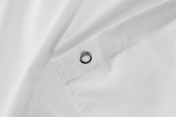Croydex Hygiene 'n' Clean Plain Textile Shower Curtain - White - thumbnail 2