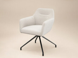 Solace+Co Isla Swivel Dining Chair Set Of 2 Cream - thumbnail 7