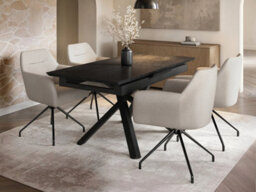 Solace+Co Isla Swivel Dining Chair Set Of 2 Cream - thumbnail 4