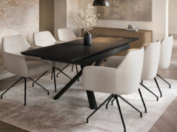 Solace+Co Isla Swivel Dining Chair Set Of 2 Cream - thumbnail 5
