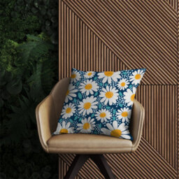 Warren Reed Designer Camomile Flowers Outdoor Cushion 45Cm X 45Cm - thumbnail 2