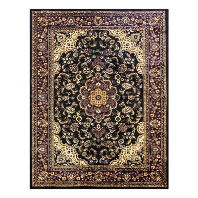Extra Large Traditional Rugs Non Slip Hallway Runner Living Room Bedroom Carpet Black 80 Cm X 150 Cm - image 1