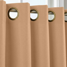 Moonlight Bedding Blackout Polyester Curtain Thermal Natural Beige Curtains With Eyelet Header (Pair) 66X90Inch (168X228Cm) - thumbnail 3