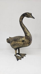 Brass Antique Aluminium Goose Garden Ornament Large Decorative Metal Bird Statue 69Cm Single - thumbnail 6