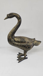 Brass Antique Aluminium Goose Garden Ornament Large Decorative Metal Bird Statue 69Cm Single - thumbnail 7