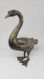 Brass Antique Aluminium Goose Garden Ornament Large Decorative Metal Bird Statue 69Cm Single - thumbnail 5