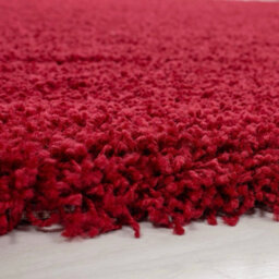 Uetian Red Shaggy Rug Medium Size (120X170) Soft Texture 5Cm Thick Pile Red Medium - thumbnail 3