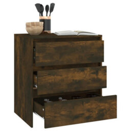 Berkfield Sideboard Smoked Oak 70X41X75 Cm Engineered Wood - thumbnail 7