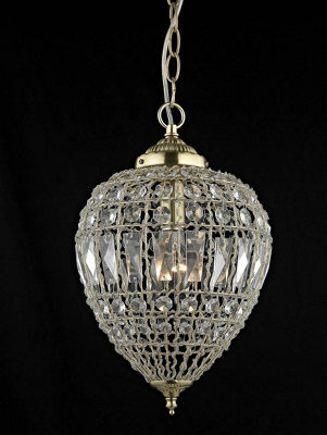 Luminosa Lighting Luminosa Bombay Bead Large Satin Brass Pendant Ceiling Light