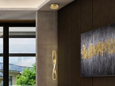 Luminosa Lighting Luminosa Twist Integrated Led Pendant Ceiling Light Brushed Gold 3000K - Uk Stock - image 1