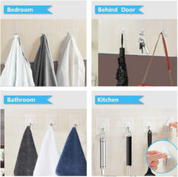 6-Piece Black Metal Wall Hooks, Coat Rack For Clothes, Hats, Bags, And Keys For Bedroom, Bathroom, Kitchen, Living Room, Hallway - thumbnail 5