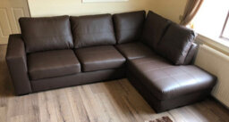 Westpoint Venice Big Corner Sofa Faux Leather Brown Right Hand Side - thumbnail 4