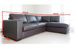 Westpoint Venice Big Corner Sofa Faux Leather Brown Right Hand Side - thumbnail 3