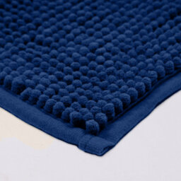 Aspire Homeware Quick Dry Chenille Bathmat Soft Water Absorbent Shower Mat Non-Slip Floor Mat, Navy (L)60Cm X (W)40Cm - thumbnail 2