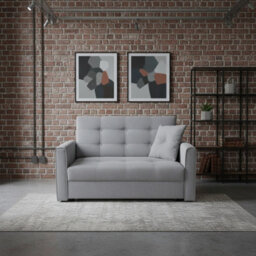 Viva Lux Ii Armchair With Sleeping Function And Storage Box Chipboard Frame Foam Springs 133X98X85Cm Light Grey - thumbnail 1