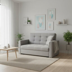 Viva Lux Ii Armchair With Sleeping Function And Storage Box Chipboard Frame Foam Springs 133X98X85Cm Light Grey - thumbnail 2