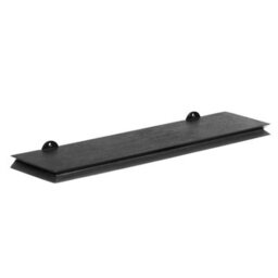 MH London Hamish Wall Shelf Solid Wood Black Floating Shelf Living Bedroom Kitchen Wall Mounted Wooden Shelves - Small - thumbnail 2