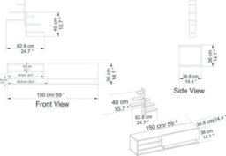 Decorotika Linda Tv Stand With Wall Shelves For Tvs Up To 67 Inches (White) - thumbnail 5