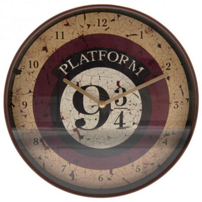 Harry Potter Platform 9 3/4 Wall Clock Beige/burgundy (One Size) - image 1