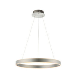 Ceiling Pendant Light Matt Nickel & Frosted Acrylic 43W Led Bulb Included