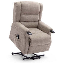 More4Homes Ashfield Electric Fabric Single Motor Riser Rise Recliner Lift Mobility Tilt Chair Mocha