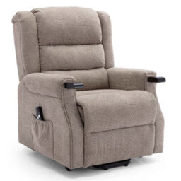 More4Homes Ashfield Electric Fabric Single Motor Riser Rise Recliner Lift Mobility Tilt Chair Mocha - thumbnail 2