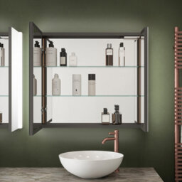 FNX Bathrooms Balmoral Double Door Illuminated Led Bathroom Mirror Cabinet With Bluetooth Speaker, Shaver Socket & Usb Port - 800X700X130mm - thumbnail 3