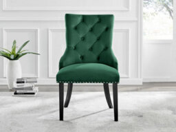 Furniturebox Uk Giovani 4 Black Dining Table & 4 Green Belgravia Black Leg Chairs - thumbnail 9