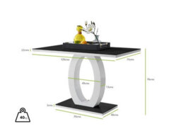 Furniturebox Uk Giovani 4 Black Dining Table & 4 Green Belgravia Black Leg Chairs - thumbnail 7