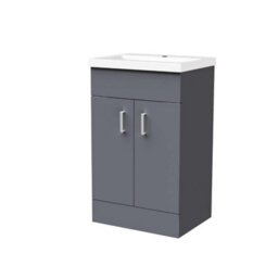 Nes Home Nanuya 500mm Medium Basin Vanity Unit Floor Standing Grey - thumbnail 6