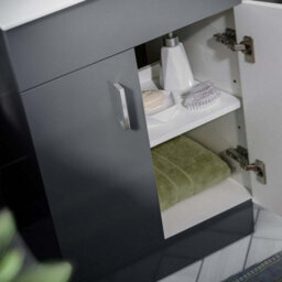 Nes Home Nanuya 500mm Medium Basin Vanity Unit Floor Standing Grey - thumbnail 4