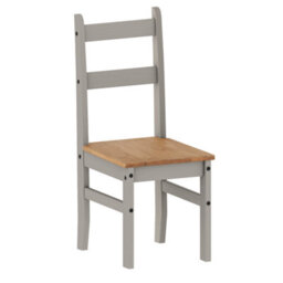 Mercers Furniture Corona Grey Wax Budget Dining Set Table & 4 Chairs Solid Wood Pine Wooden With Mexican Styling - thumbnail 5