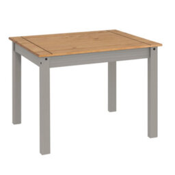 Mercers Furniture Corona Grey Wax Budget Dining Set Table & 4 Chairs Solid Wood Pine Wooden With Mexican Styling - thumbnail 3